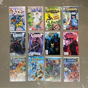Lot of 12 Assorted Marvel Comics Fantastic Four Gambit New Avengers, etc